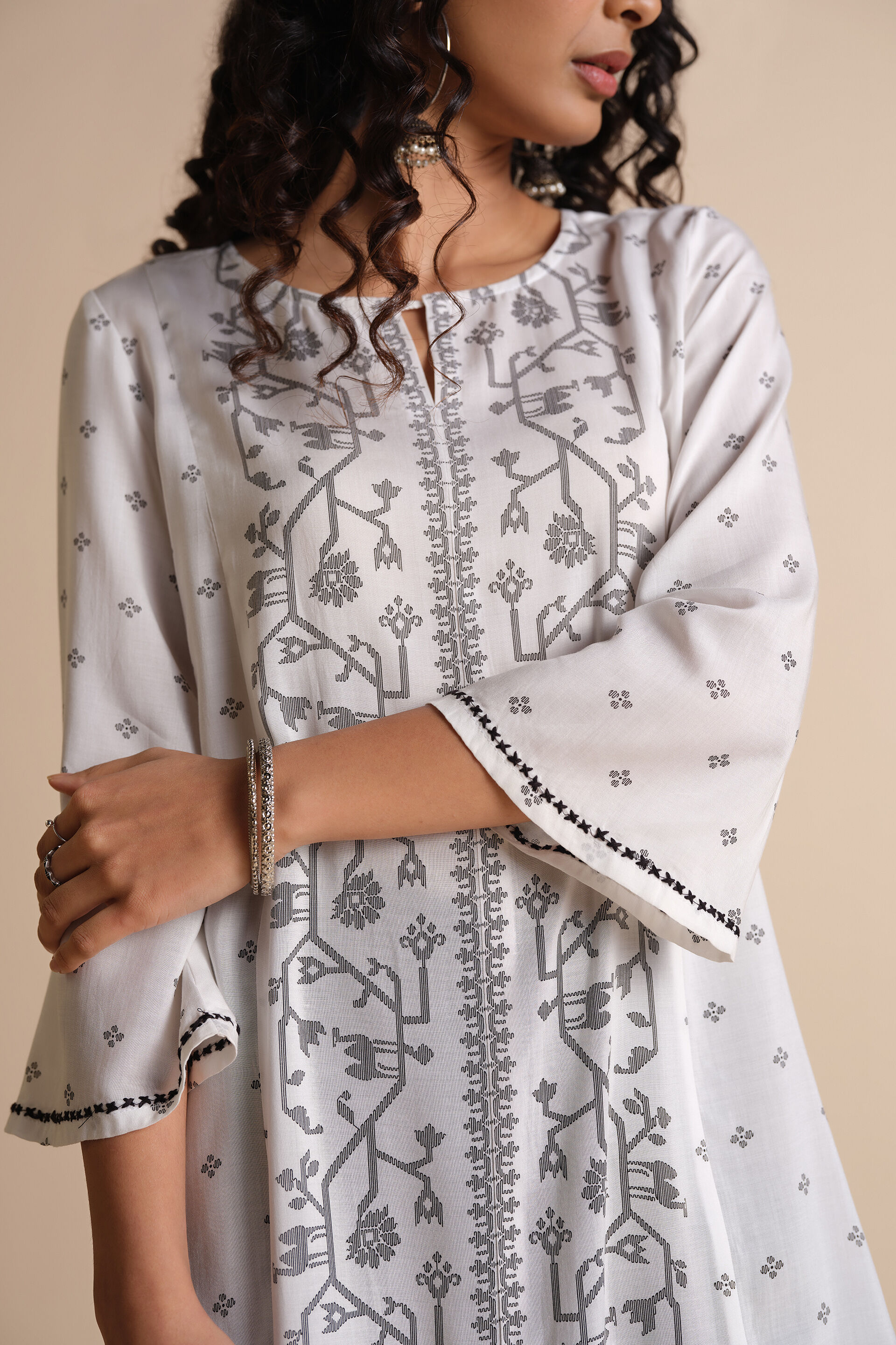 Mann Bhave Kurta, White, image 5